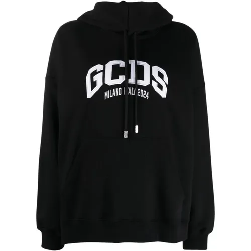 Schwarzer Loose Hoodie , Herren, Größe: L - GCDS - Modalova