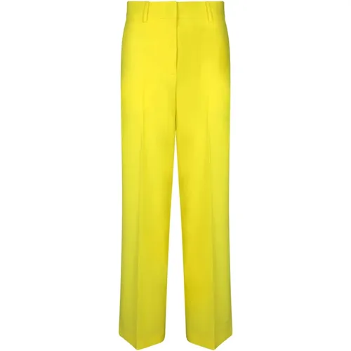 Wool Trousers with Zip Fastening , female, Sizes: 2XS - Msgm - Modalova