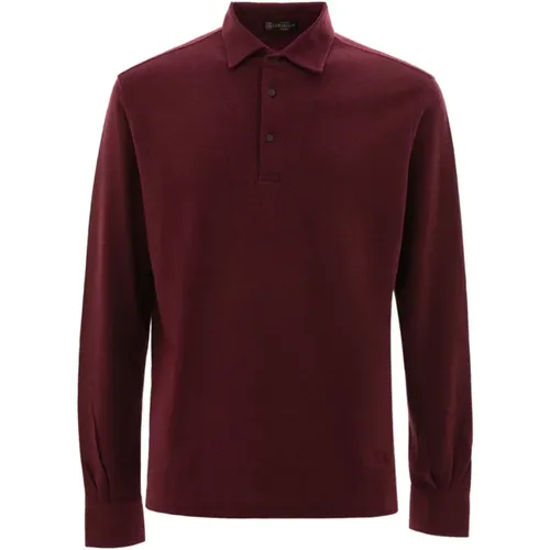 Bordeaux Baumwoll-Poloshirt - Corneliani - Modalova