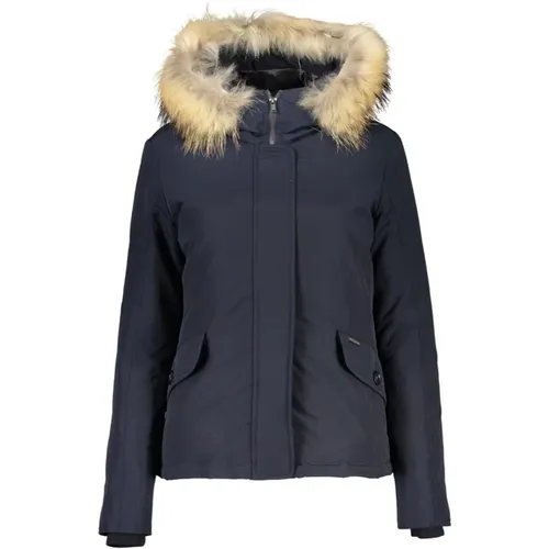 Hooded Jacket with Removable Fur , female, Sizes: M, L, XL - Woolrich - Modalova