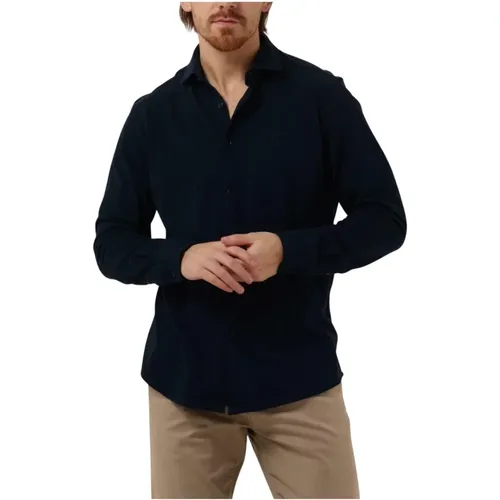 Herren Casual Hemd Melange Pique , Herren, Größe: M - DSTREZZED - Modalova