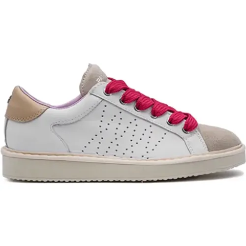 Weiß-Beige Leder Sneakers - Hergestellt in Italien , Damen, Größe: 39 EU - Panchic - Modalova