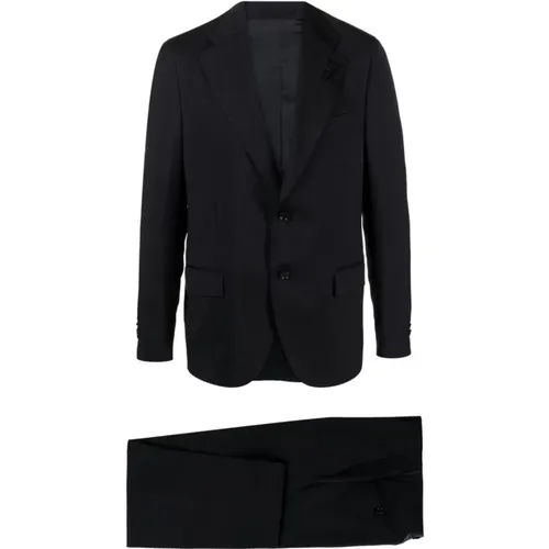 Navy Wool Tailored Suit , male, Sizes: 2XL - Lardini - Modalova