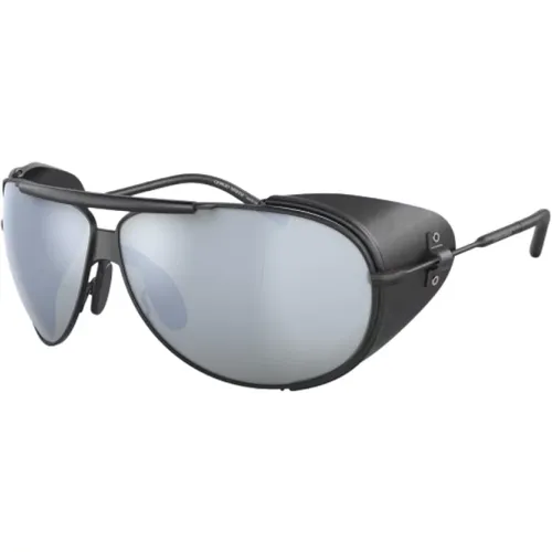 Schwarze Metallsonnenbrille für Männer - Giorgio Armani - Modalova