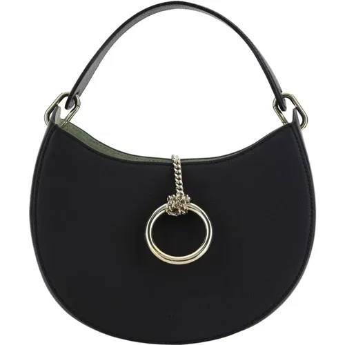 Small Leather Shoulder Bag with Gold Ring Closure , female, Sizes: ONE SIZE - Chloé - Modalova