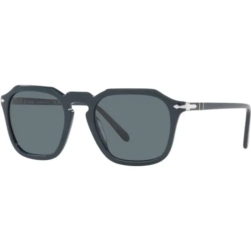 Blau/Dunkelblaue Sonnenbrille , unisex, Größe: 50 MM - Persol - Modalova