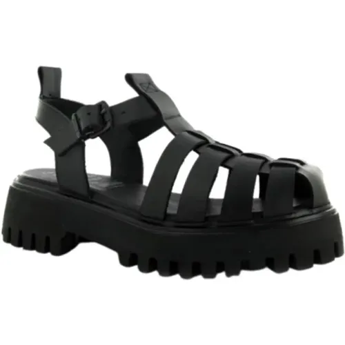Groovy Flat Sandals , female, Sizes: 8 UK, 7 UK, 5 UK, 3 UK, 6 UK - Bronx - Modalova
