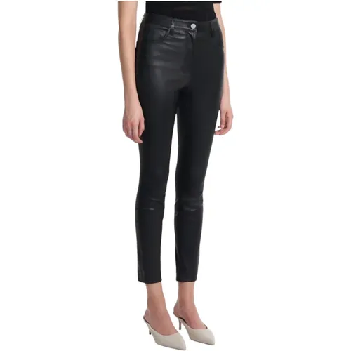 Supreme Stretch Leather High Waisted Jean , female, Sizes: 2XL, XL, L - Theory - Modalova