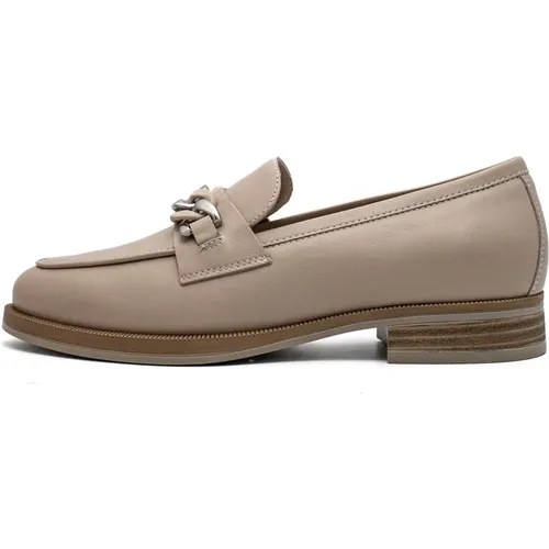 Elegante Leder Slip-On Schuhe Zweifarbige Schnalle , Damen, Größe: 40 EU - Nerogiardini - Modalova