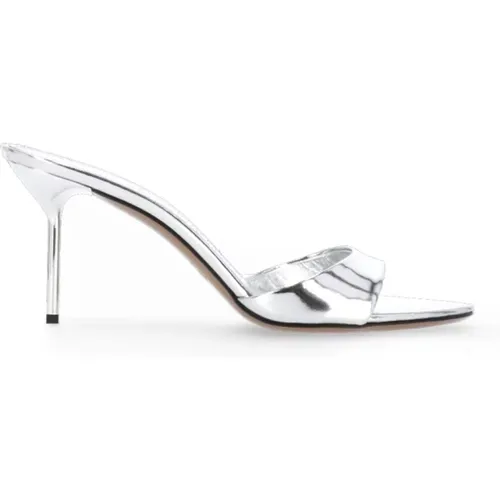 With Heel Silver , female, Sizes: 4 1/2 UK, 3 1/2 UK, 4 UK, 3 UK - Paris Texas - Modalova