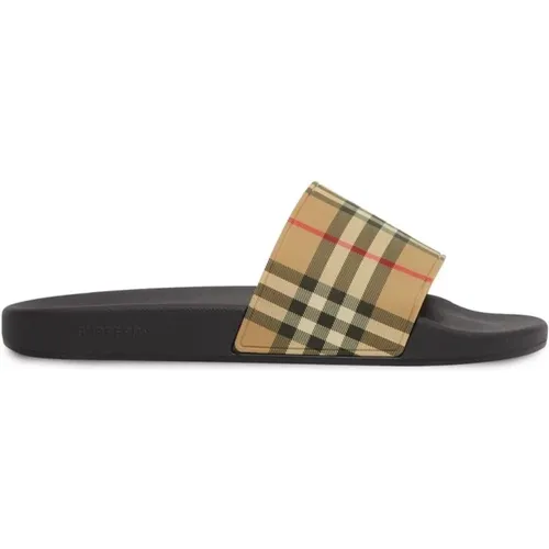 Sandals with Raised Lettering , male, Sizes: 12 UK - Burberry - Modalova