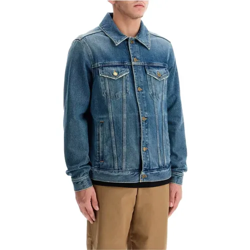 Zerissene Denimjacke für Männer , Herren, Größe: XL - Golden Goose - Modalova