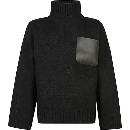 High Neck Sweater Knit Design , male, Sizes: XS, M, XL, L - JW Anderson - Modalova