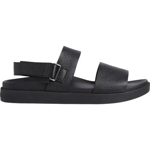 Stylish Flat Leather Sandals for Men , male, Sizes: 10 UK - Calvin Klein - Modalova