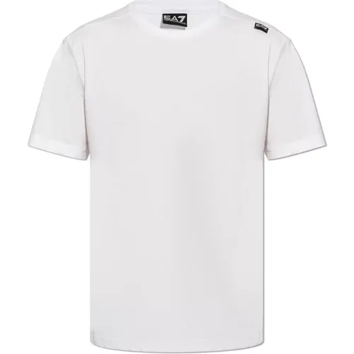 T-Shirt mit Logo , Herren, Größe: S - Emporio Armani EA7 - Modalova