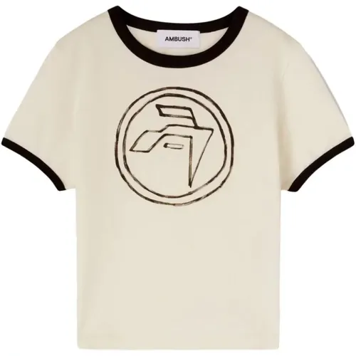 Hand Drawn Emblem Baby Tee , female, Sizes: L - Ambush - Modalova