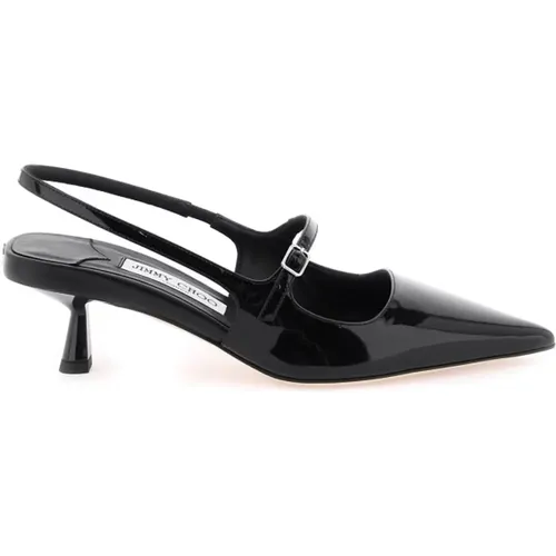 Schwarze Lackleder Slingback Pumps , Damen, Größe: 39 EU - Jimmy Choo - Modalova