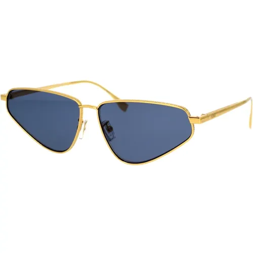 Glamouröse Cat-Eye Sonnenbrille mit blauen organischen Gläsern , Damen, Größe: ONE Size - Fendi - Modalova