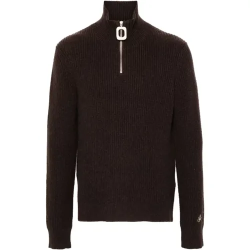Chocolate Cable Knit Sweater , male, Sizes: XS, S - JW Anderson - Modalova