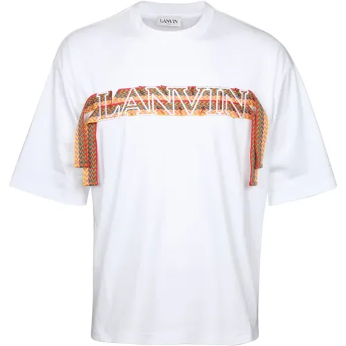 Weiße Baumwoll-T-Shirt Ss24 Oversized Fit - Lanvin - Modalova