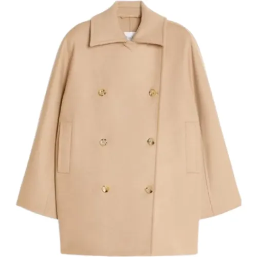 Camel Wool Cashmere Coat Oversize , female, Sizes: 2XS, S, XS - Max Mara - Modalova