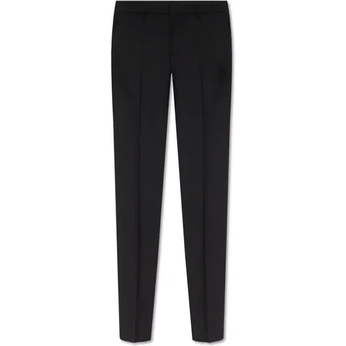 Wool pleat-front trousers , male, Sizes: S, M, XL, L - Versace - Modalova