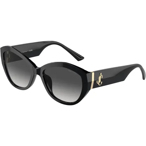 Stilvolle Sonnenbrille in Schwarz/Gold - Jimmy Choo - Modalova