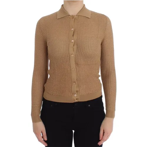 Beiger Baumwoll-Polo-Strickpullover - Dolce & Gabbana - Modalova