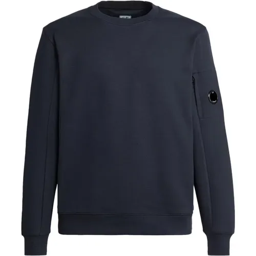 Diagonal Raised Sweatshirt in Navy , male, Sizes: M, 3XL, S, 2XL, XL, L - C.P. Company - Modalova