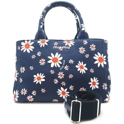 Pre-owned Canvas handbags , female, Sizes: ONE SIZE - Miu Miu Pre-owned - Modalova