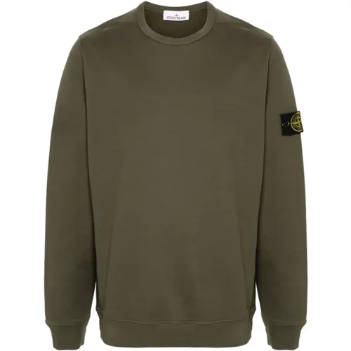 Bio-Baumwolle Compass Sweatshirt , Herren, Größe: M - Stone Island - Modalova