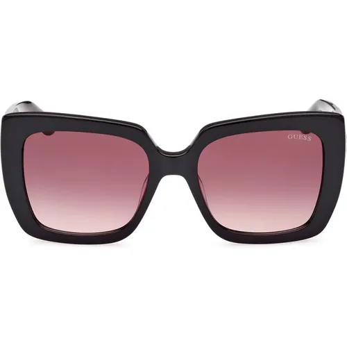 Elegante Graue Sonnenbrille mit Rauchgläsern , Damen, Größe: 53 MM - Guess - Modalova