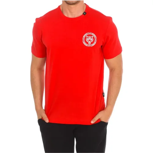 Kurzarm T-Shirt mit Markendruck , Herren, Größe: XL - Plein Sport - Modalova