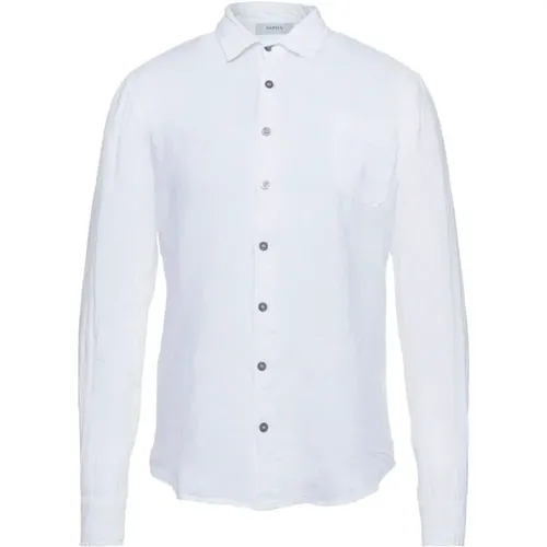 Linen Shirt Casual Elegance , male, Sizes: M, S - Alpha Studio - Modalova