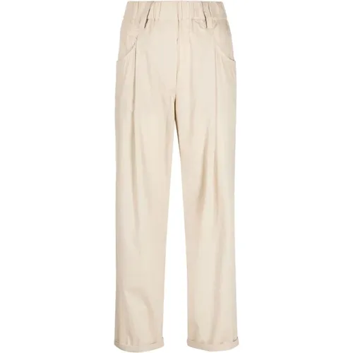 Elastic Waist Straight Pants , female, Sizes: 2XS - BRUNELLO CUCINELLI - Modalova