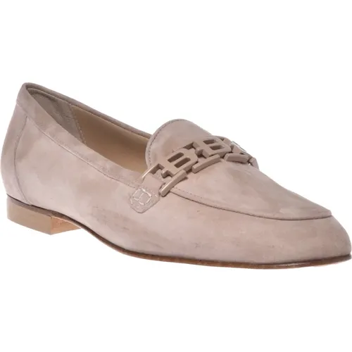 Loafer in nude suede Baldinini - Baldinini - Modalova