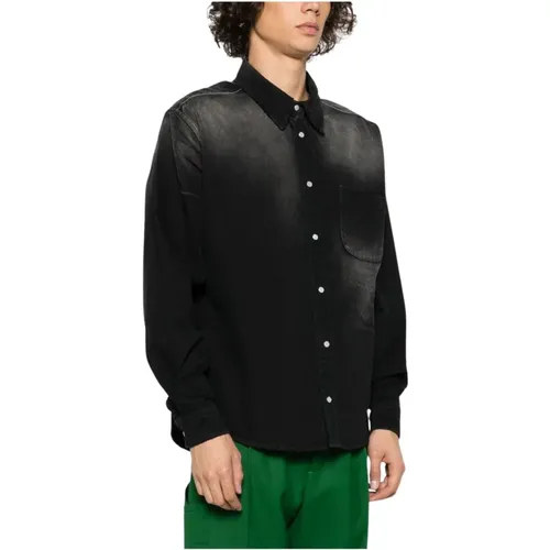 Faded-effect Cotton Shirt , male, Sizes: S - Marni - Modalova