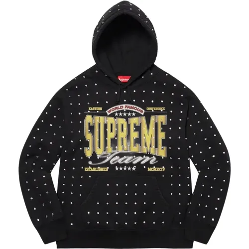 Limited Edition Rhinestone Hoodie , male, Sizes: M, L - Supreme - Modalova