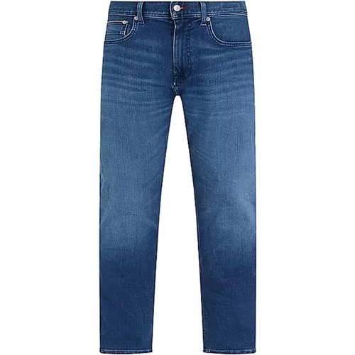 Tapered Houston Fadden Blaue Jeans , Herren, Größe: W35 L32 - Tommy Hilfiger - Modalova