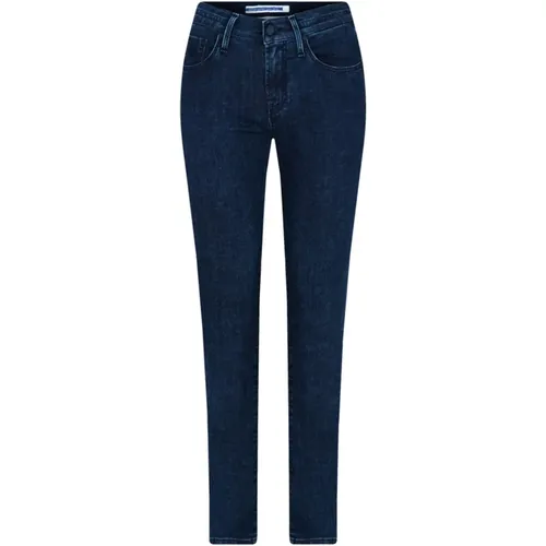 Blaue Skinny Fit Jeans Made in Italy , Damen, Größe: W26 - Jacob Cohën - Modalova