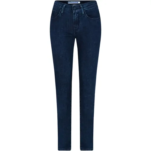 Blaue Skinny Fit Jeans Made in Italy , Damen, Größe: W27 - Jacob Cohën - Modalova