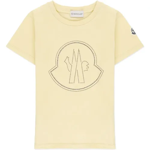 Gelbes Baumwoll-T-Shirt für Jungen - Moncler - Modalova