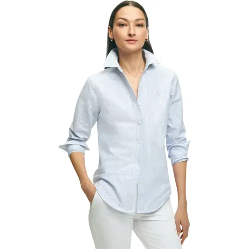 Gestreiftes Classic Fit Oxford Button-Down Hemd , Damen, Größe: 2XS - Brooks Brothers - Modalova