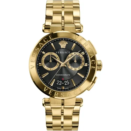 Aion Chronograph Gold Edelstahl Uhr - Versace - Modalova