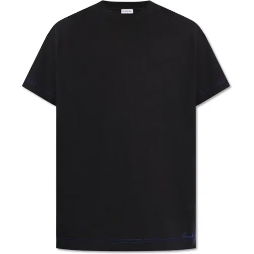 T-Shirt mit Patch , Herren, Größe: L - Burberry - Modalova