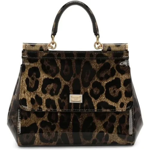 Leopard Print Shoulder Bag , female, Sizes: ONE SIZE - Dolce & Gabbana - Modalova