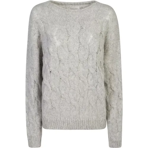 Grey Sweaters for a Stylish Look , female, Sizes: L - Le Tricot Perugia - Modalova