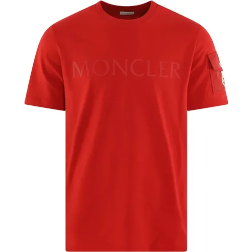 Herren Kurzarm T-Shirt , Herren, Größe: XL - Moncler - Modalova