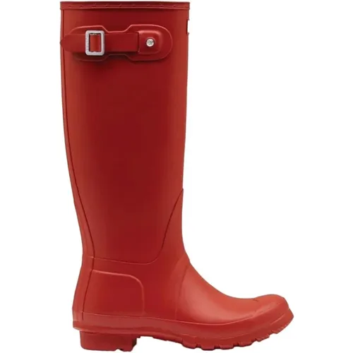 Roter Regenstiefel Damen Gummisohle - Hunter - Modalova