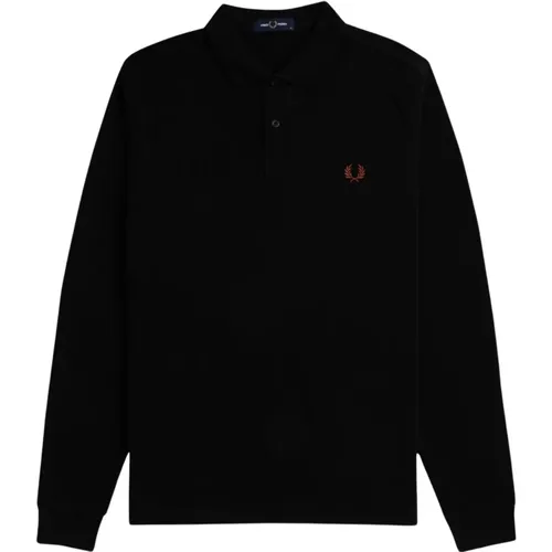 Langarm Tennis Polo , Herren, Größe: 2XL - Fred Perry - Modalova